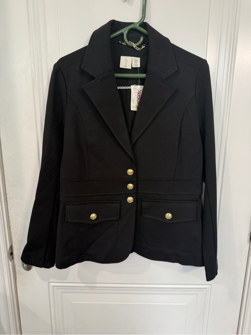 Joie Black Blazer with Gold Buttons